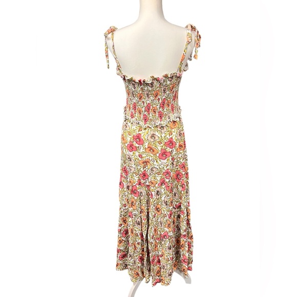 Anthropologie Abel The Label Floral Smocked Maxi Dress - Tie Straps - Medium - Picture 2 of 6